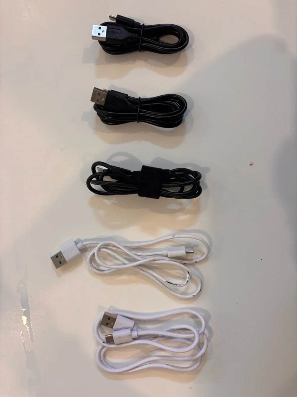 Generic USB to USB-C Charging Cables - Black & White